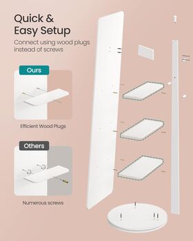 Full Length Mirror Standing Rotatable Body Mirror, 5 of 7