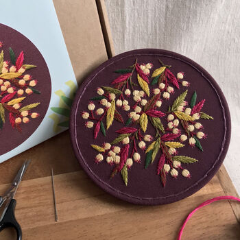 Autumn Berries Botanical Embroidery Kit, 7 of 8