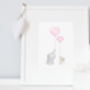 Personalised Baby Elephant And Rabbit Bestfriends Print, thumbnail 3 of 8