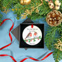 Robin Couple Personalised Memorial Christmas Decoration, thumbnail 1 of 7