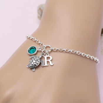 Sea Turtle Personalised Sterling Silver Bracelet, 4 of 7