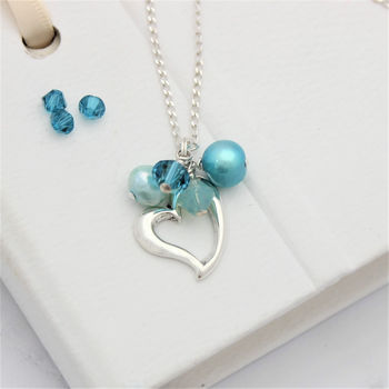 Silver Heart Necklace In Many Colours, 7 of 12