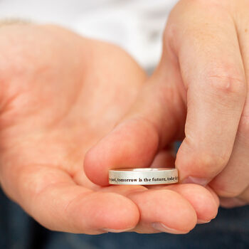 Periphery Message Personalised Silver Ring, 2 of 12