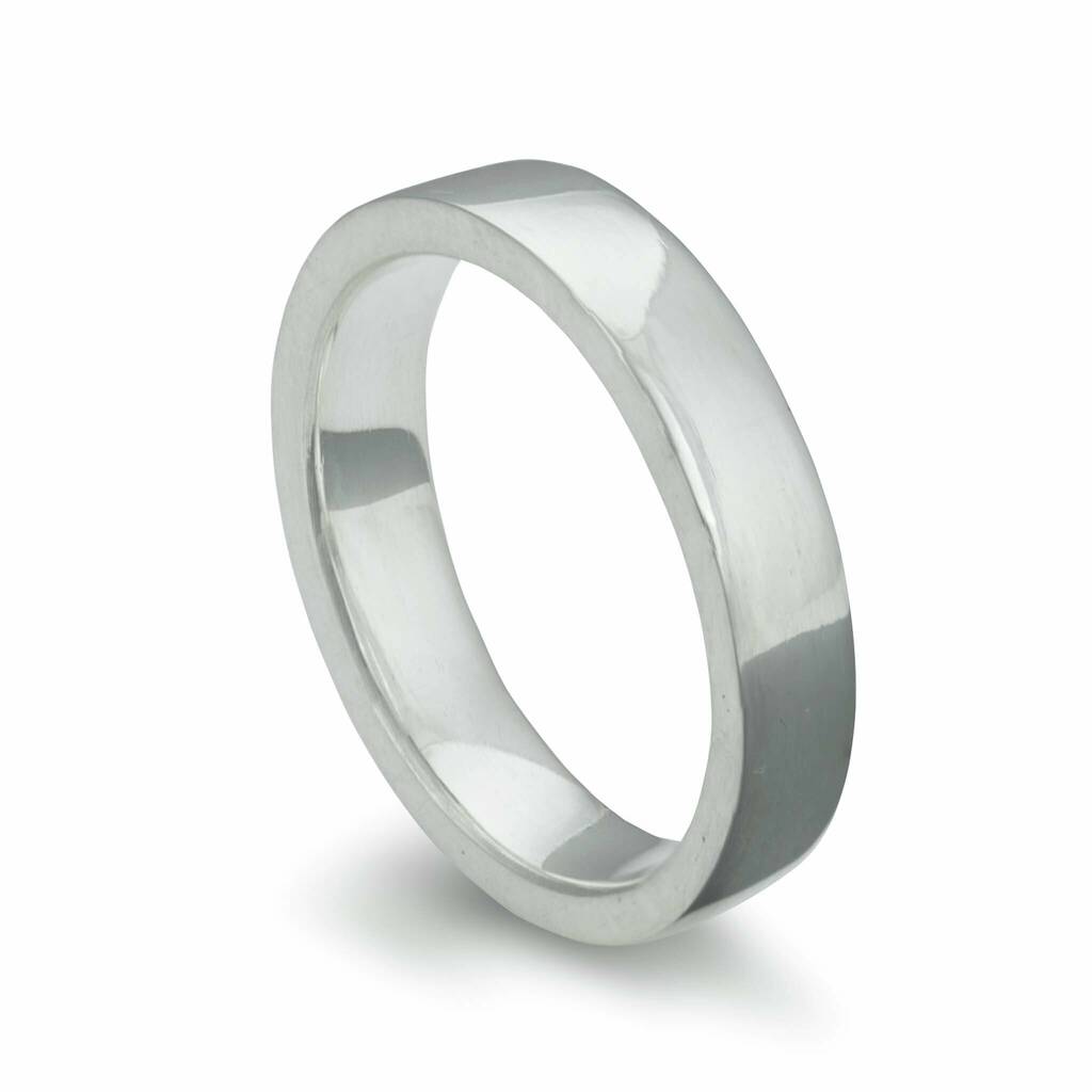 silver flat wedding ring heavy weight by maap studio ...