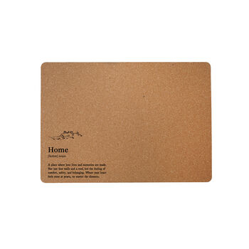 Set Of Six 'Home' Cork Placemats, 3 of 3