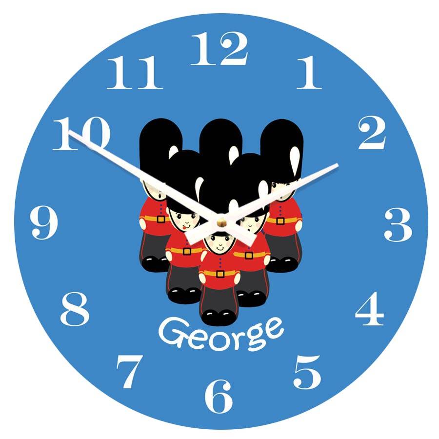 personalised clock for boys by cuteclocks