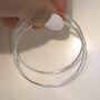 Sterling Silver 5cm Hoop Earrings, thumbnail 2 of 5