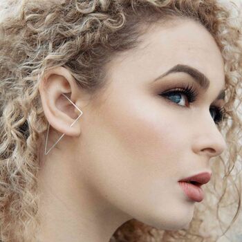 Sterling Silver Triangle Ear Cuff, 4 of 7