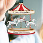 First Christmas Carousel Wooden Hanging Decoration, thumbnail 2 of 4