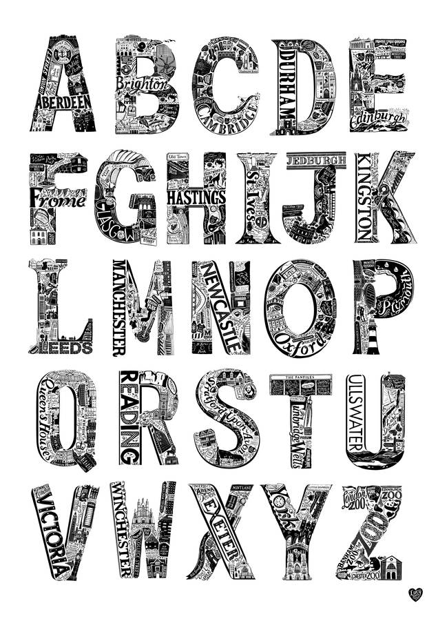 The Great British Alphabet Print By Lucy Loves This