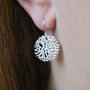 Silver Frost Circular Drop Earrings, thumbnail 1 of 6