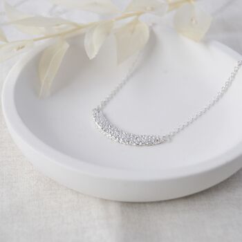 Versatile Curved Sterling Silver Necklace, 2 of 4