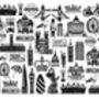London Black And White Illustrated Greeting Card, thumbnail 4 of 6