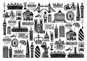 London Black And White Illustrated Greeting Card, 4 of 6