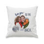 Personalised Moon And Back Anniversary Cushion, thumbnail 2 of 2