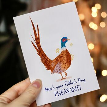 Funny Pheasant Father's Day Card For A Nature Loving Dad, 3 of 5