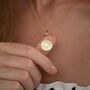 Vinyl Record Charm Necklace, Sterling Silver Or Gold Plated, thumbnail 2 of 9