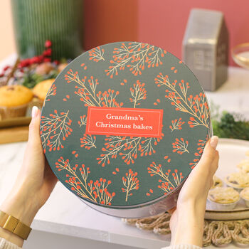 Personalised Christmas Floral Tin Gift For The Home, 2 of 6
