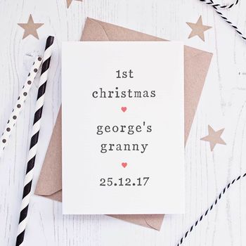 Personalised '1st Christmas As' Grandparents Card, 2 of 3
