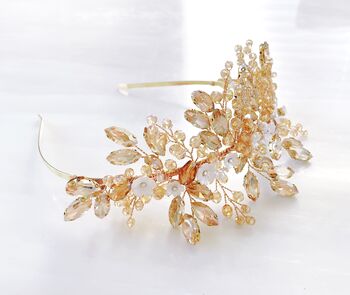 Gold Flower Bridal Headpiece, 5 of 5