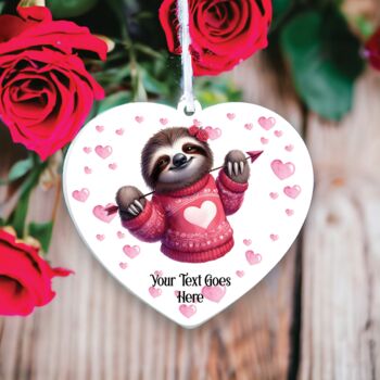 Personalised Sloth Love Arrow Decoration, 2 of 2