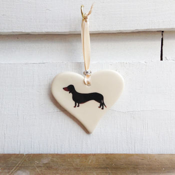 Smooth Haired Dachshund Hanging Heart, 5 of 7