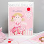 Personalised Rag Doll New Baby Girl Card, thumbnail 6 of 9