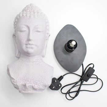 Glowing Buddha Head Lamp With Stand, 6 of 9
