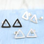 Triangle Earrings Geometric Studs, thumbnail 1 of 8