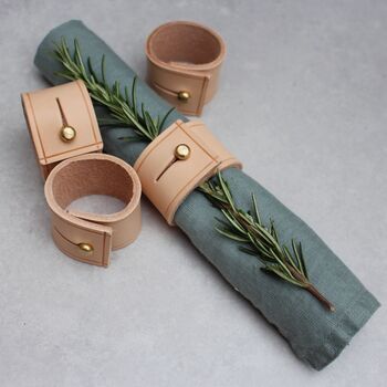 Set Of Leather Napkin Rings, 7 of 7