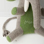 Personalised Elephant Soft Toy With Embroidered Name, thumbnail 3 of 9