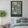 William Morris Honeysuckle Navy Art Print, thumbnail 3 of 3