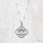 Sterling Silver Large Root Chakra Pendant Necklace, thumbnail 5 of 6