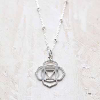 Sterling Silver Large Root Chakra Pendant Necklace, 5 of 6