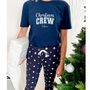 Personalised Christmas Crew Pyjamas | Navy, thumbnail 1 of 2