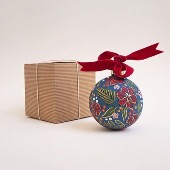 Hand Painted Floral Baubles, 3 of 7