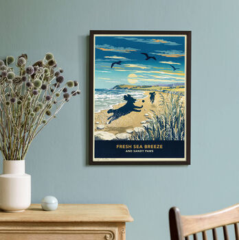 Two Spaniels Limited Edition Beach Fun Gift Print, 4 of 12