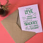 Real Love 'Trackies And Takeaway' Funny Valentines Card, thumbnail 5 of 5