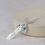 Sterling Silver Large Feather Necklace, thumbnail 1 of 4