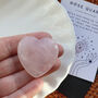 Polished Rose Quartz Heart For Compassion And Love, thumbnail 1 of 3