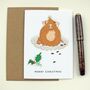 Guinea Pig, Hamster Christmas Greeting Card, thumbnail 1 of 2