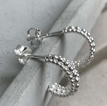 Sterling Silver Bobble Hoops, 4 of 6