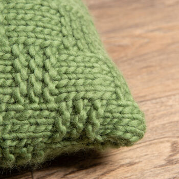 Basketweave Cushion Knitting Kit, 4 of 6