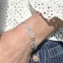 Personalised Open Cross Curb Chain Bracelet, thumbnail 1 of 3
