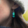 Stunning Emerald Green To Blue Drop Earrings, thumbnail 4 of 8