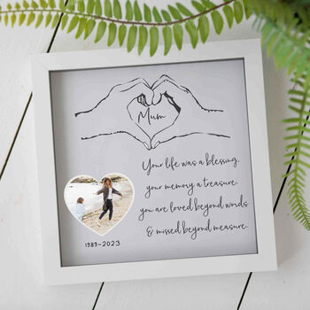 Personalised Glass Printed Photo Remembrance Frame Multiple Sizes, 2 of 2