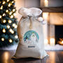 The Snowman And Snowdog Luxury Pom Pom Grey Sack, thumbnail 1 of 4