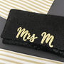 Black Or Navy Sequin Mrs Initial Clutch, thumbnail 1 of 8
