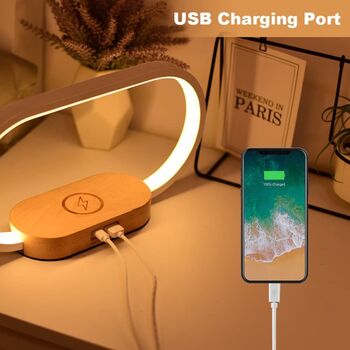 Bedside Table Lamp With Wireless Charge And Usb Port, 5 of 6