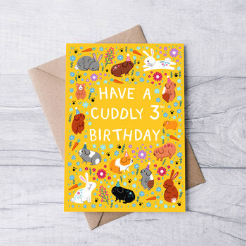 Any Age Pet Birthday Card, Girls Age Birthday Card, 4 of 8